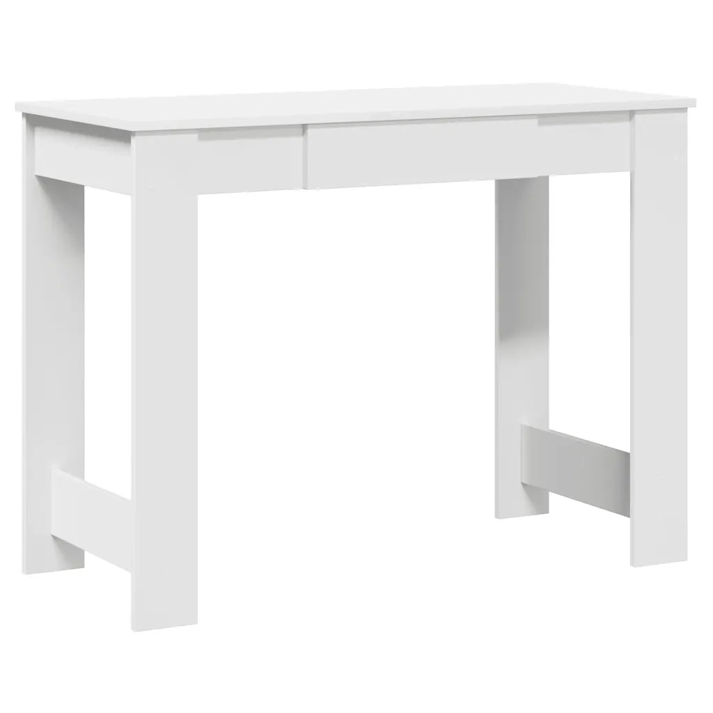 Scrivania-Scrivanie per ufficio e studio-Scrittoio Bianca 100x45x75 cm in Legno Multistrato