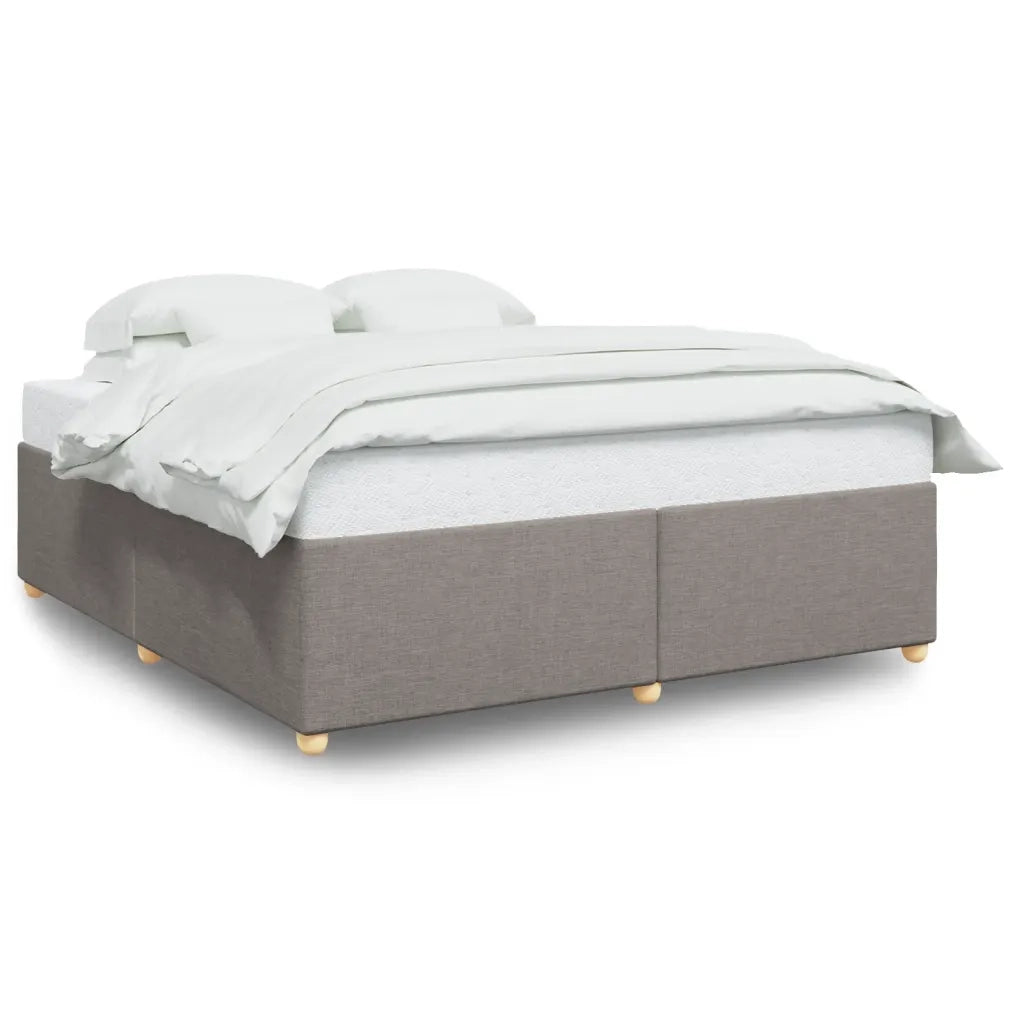 Letto matrimoniale | Letto per adulti | Giroletto senza Materasso Tortora 180x200 cm in Tessuto