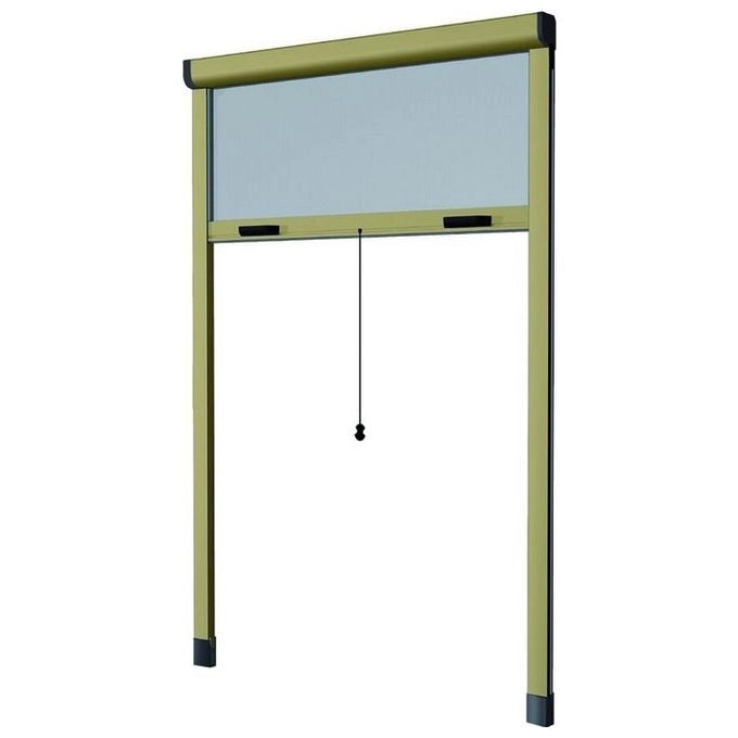 HU-firma 00755-92 Zanzariera Verticale Avvolgibile Alluminio Fibra di Vetro e PVC 120x170 cm Made in Italy colore Bianco