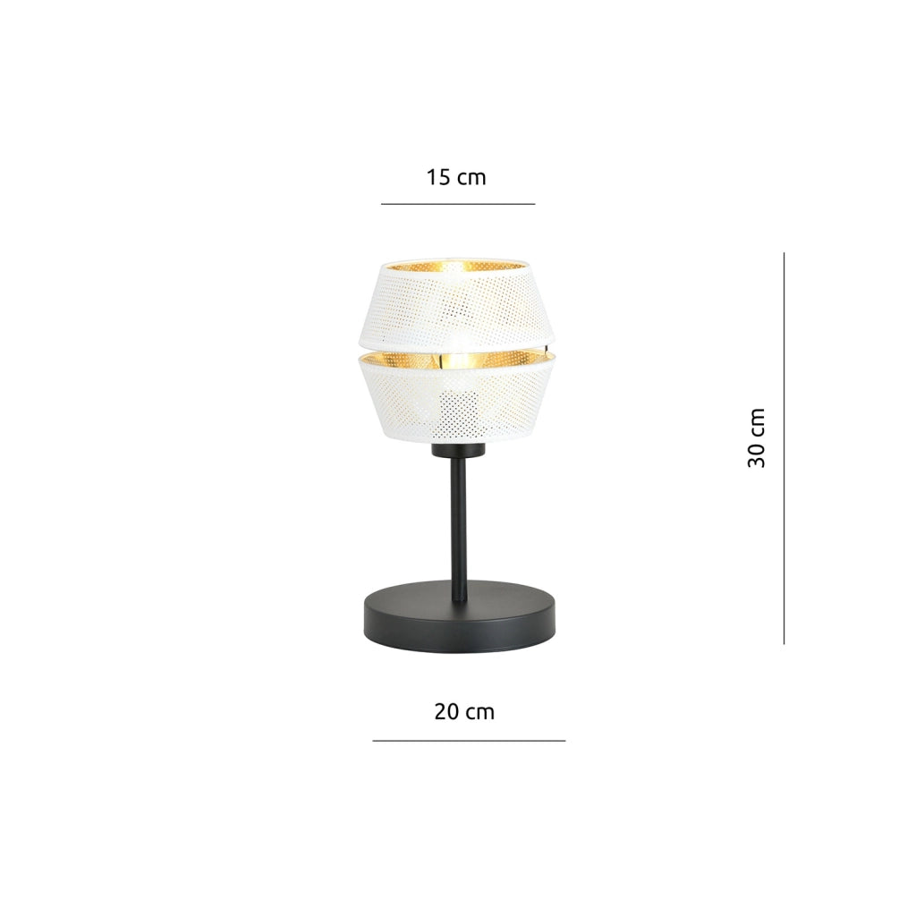 Lumetto Contemporaneo 1 Luce Enea In Metallo Bianco E Oro