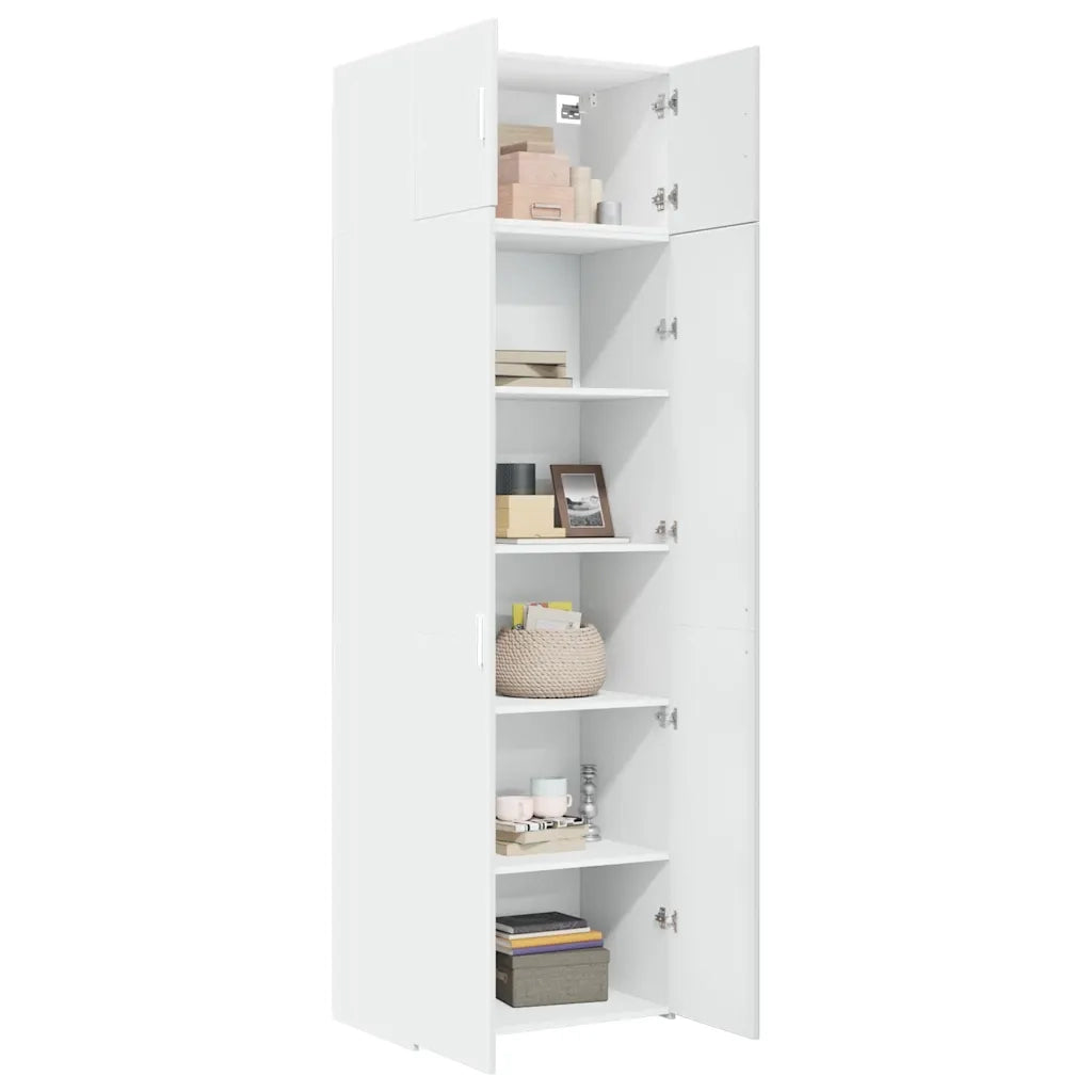 Mobile Portaoggetti Bianco 70x42,5x225 cm in Truciolato