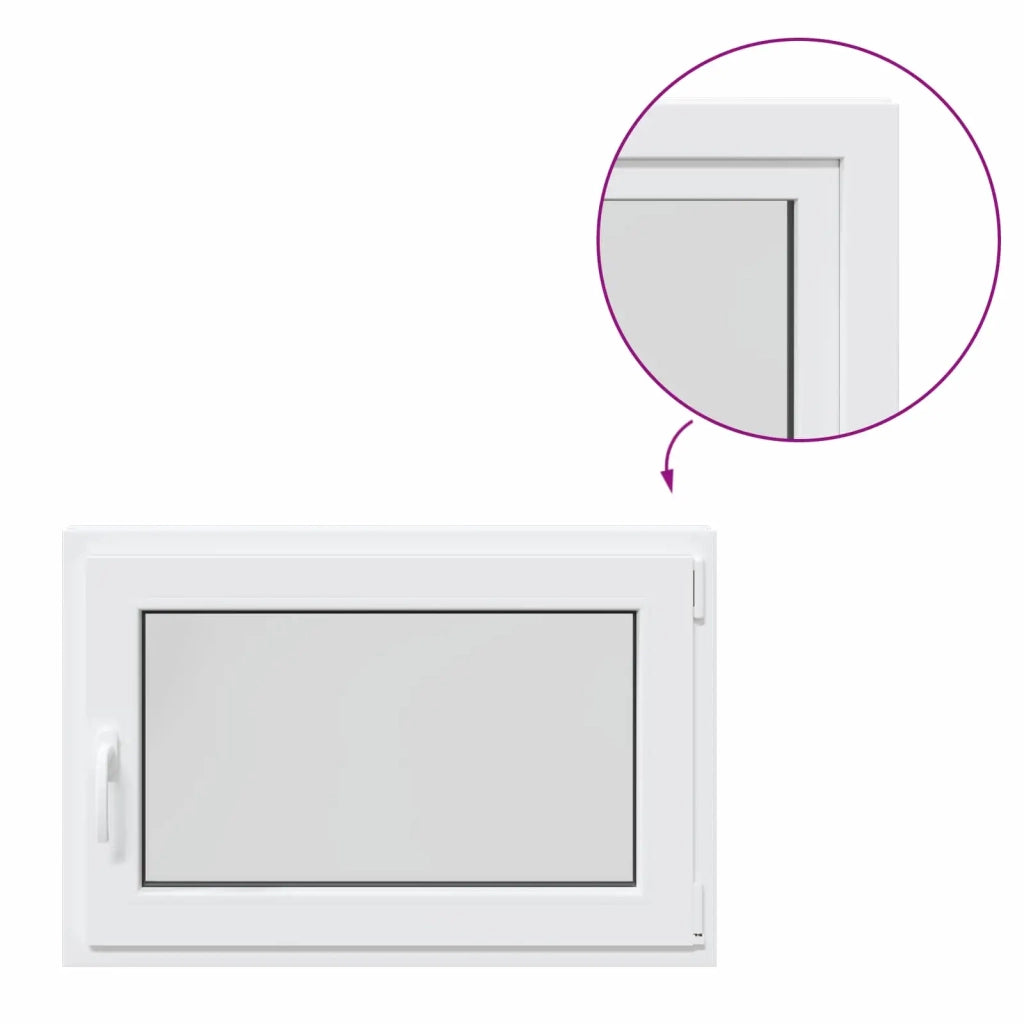 Finestra per Soffitta RISOR 90 x 70 cm PVC e Vetro Bianco CFW1382925