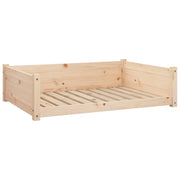Divano a forma di cesto per cani comodo 95,5 x 65,5 x 28 cm in legno massello di pino marrone 02_0043029
