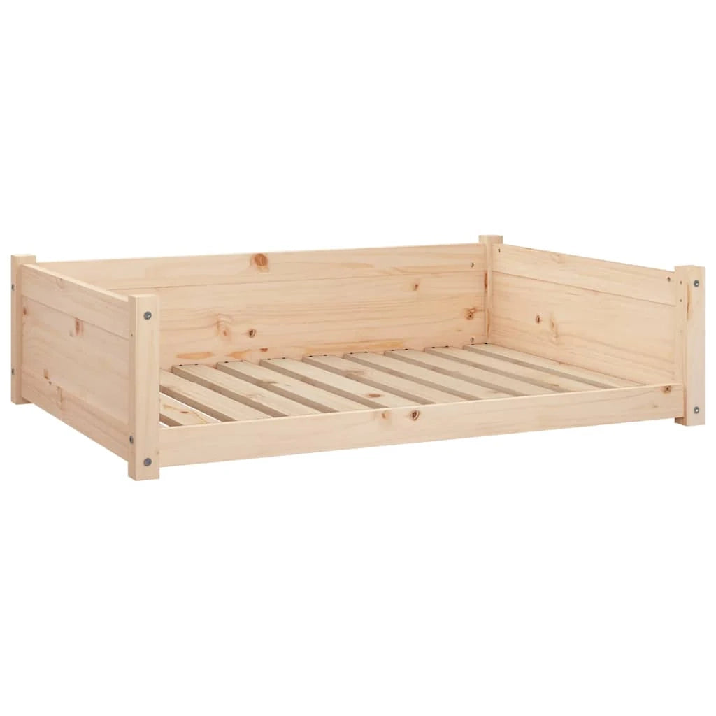Divano a forma di cesto per cani comodo 95,5 x 65,5 x 28 cm in legno massello di pino marrone 02_0043029