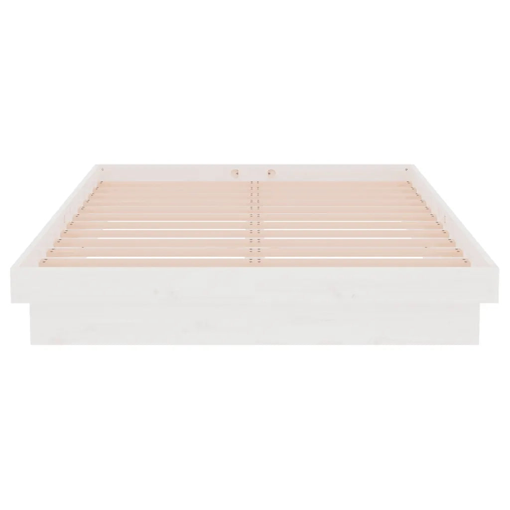 Giroletto-Struttura Letto Bianco in Legno Massello 120x190 cm Small Double 381254