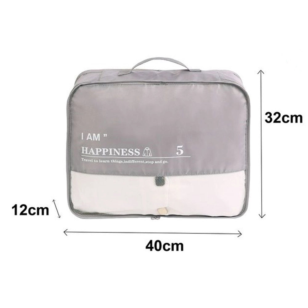 Trade Shop - Organizer Viaggio Impermeabile Borsa Organizzatore Valigia Casa Grigio 40x32x12cm 87713 -