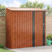 Casette da giardino Marrone 203,5 x 73 x 200 cm Metallo