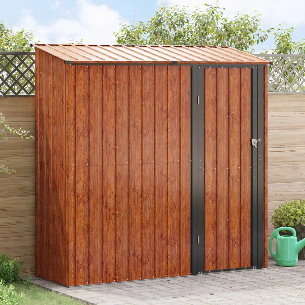 Casette da giardino Marrone 203,5 x 73 x 200 cm Metallo
