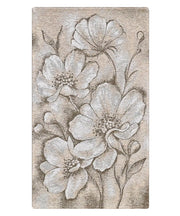 Tappeto Arredo ASTURIA BEIGE TORTORA salotto soggiorno camera, disegno floreale moderno grandi fiori, multiuso lavabile antiscivolo cm.175x240
