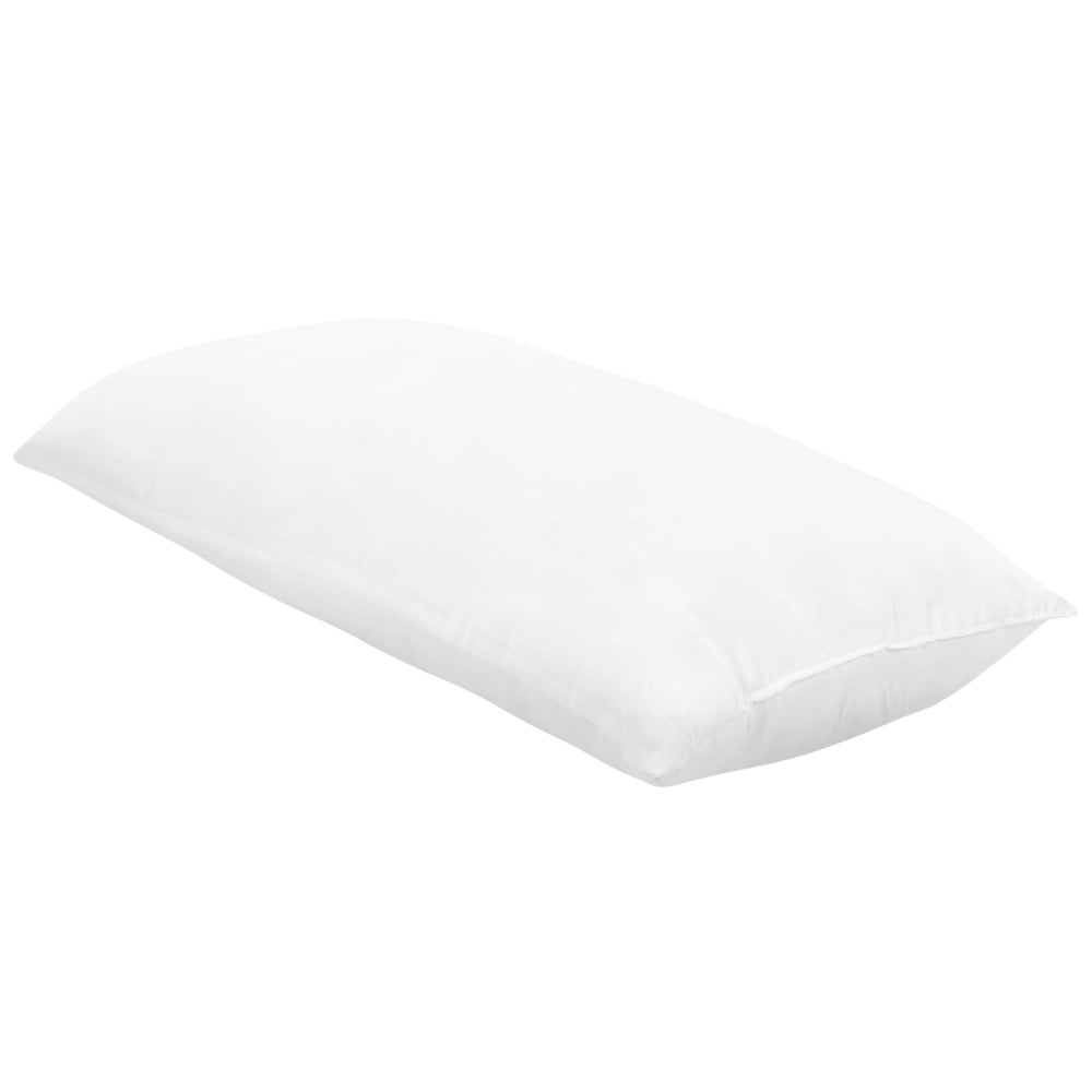 Cuscino tradizionale bianco in microfibra e poliestere ad alto profilo 40 x 80 cm camera da letto design classico
