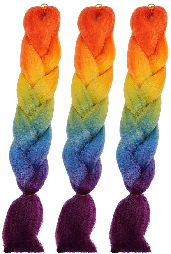 Estensioni capelline 24 Pollici - Viti Jumbo - Capelli sintetici - Capelli intrecciati a spirale - Capelli ombre intrecciati - Qualità superiore fibra sintetica