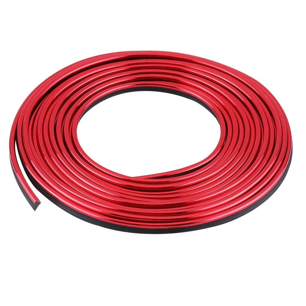 Trade Shop - Striscia Profilo Decorativa Adesivo Cromato Cromata Rosso Ws1180 Interno Auto -