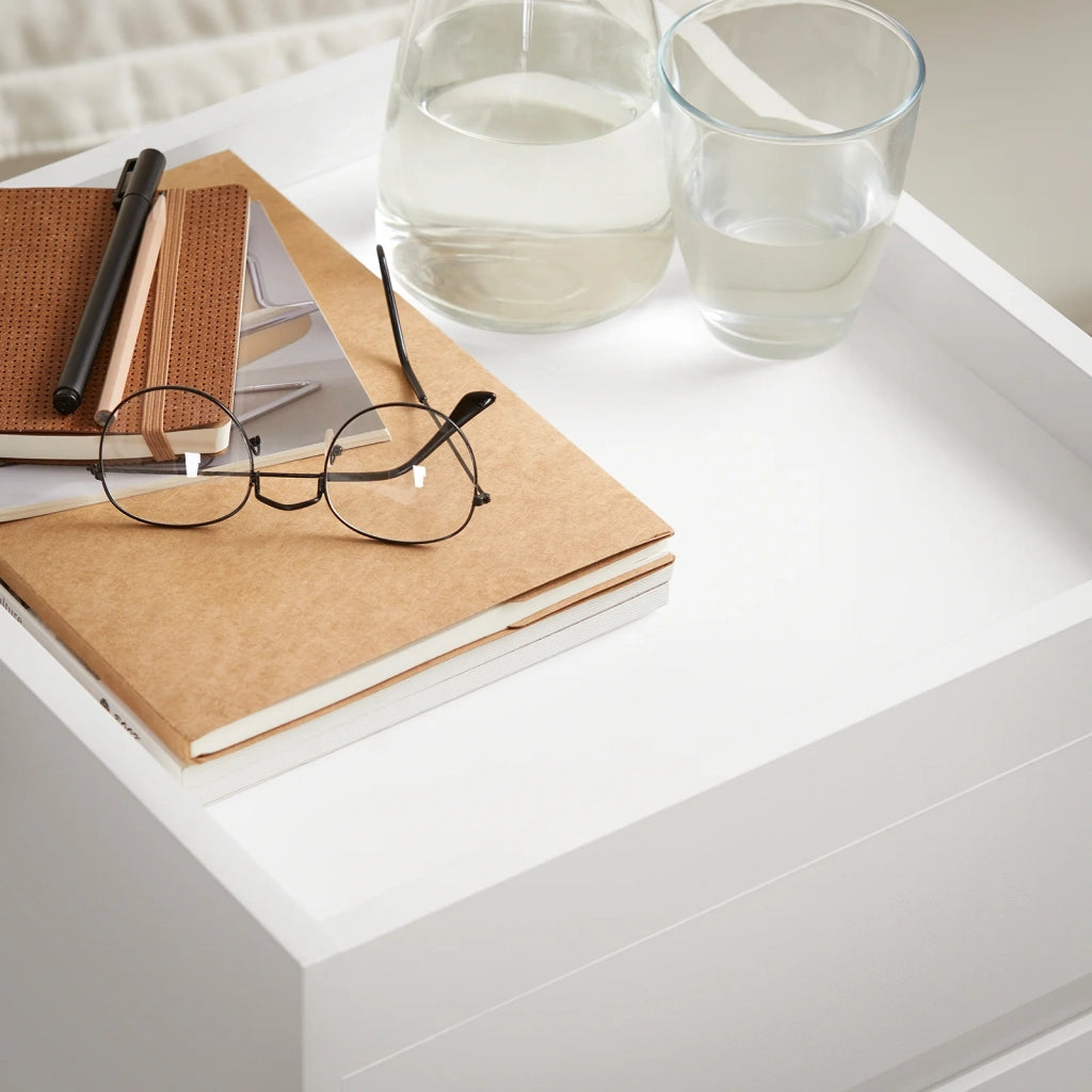 Carrello da ufficio Armadi archivio traslabili Tavolino stampante Comodino con ruote bianco 40x40x54cm FBT121-W