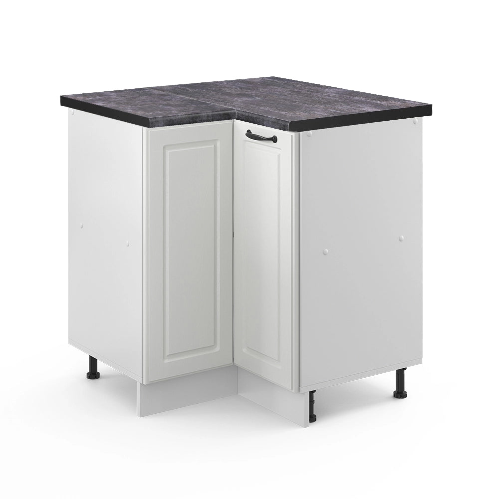 Vicco Mobile ad angolo cucina Bianco casa di campagna 75.6 cm , PL Antracite