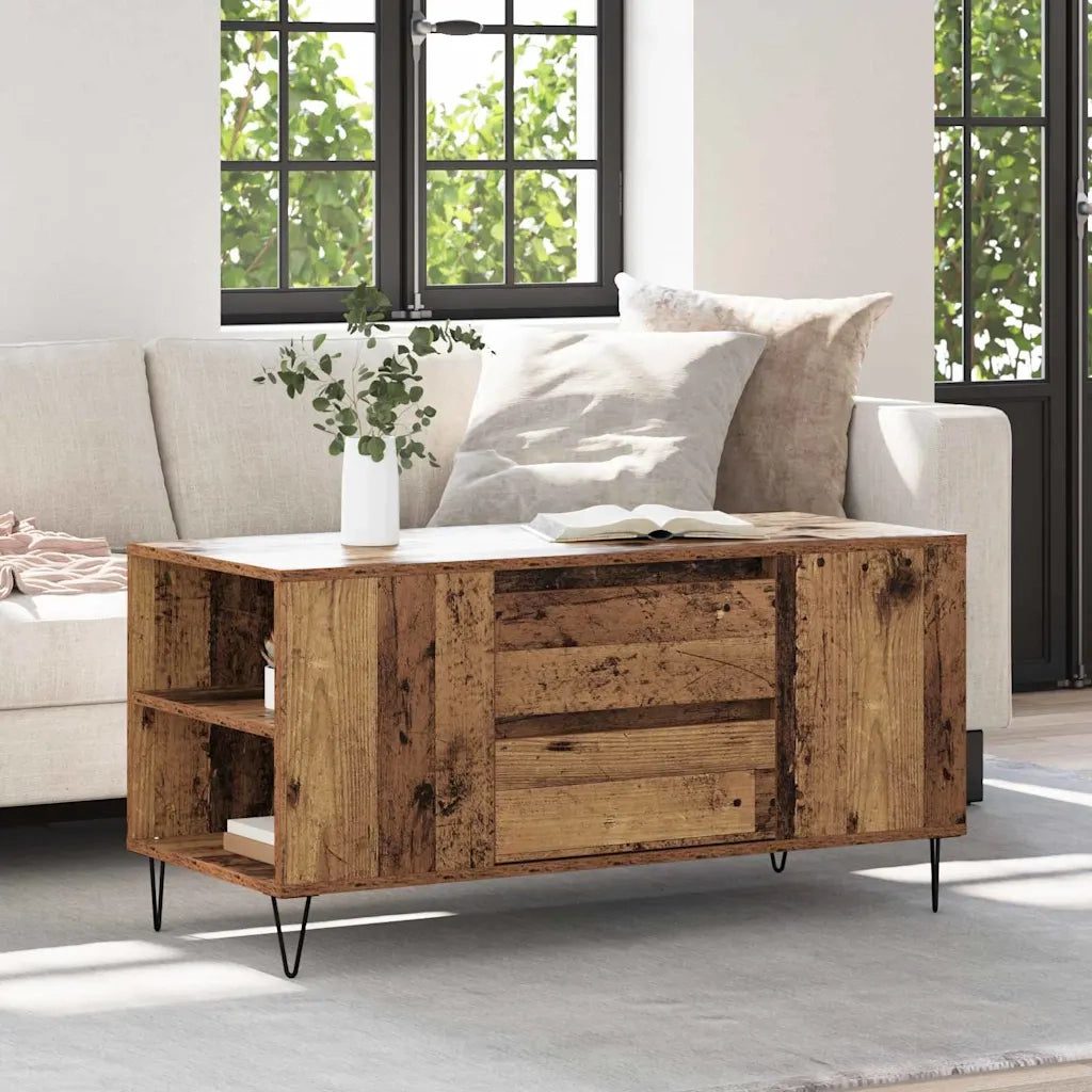 Tavolino da Salotto-Tavolino da soggiorno-Tavolo Legno vecchio 102 x 44,5 x 50 cm 416569