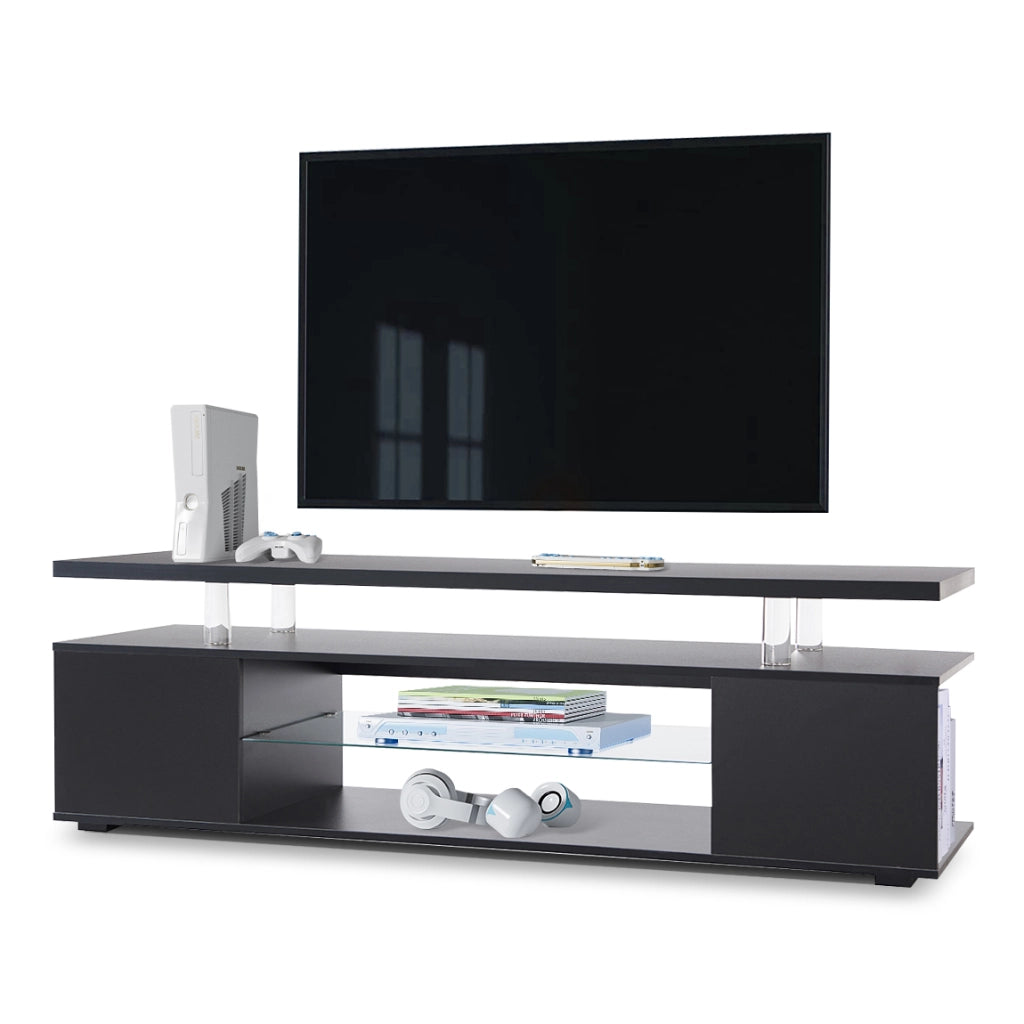 Console TV per 60 pollici - Zephmum - Con ampio armadietto laterale, nero