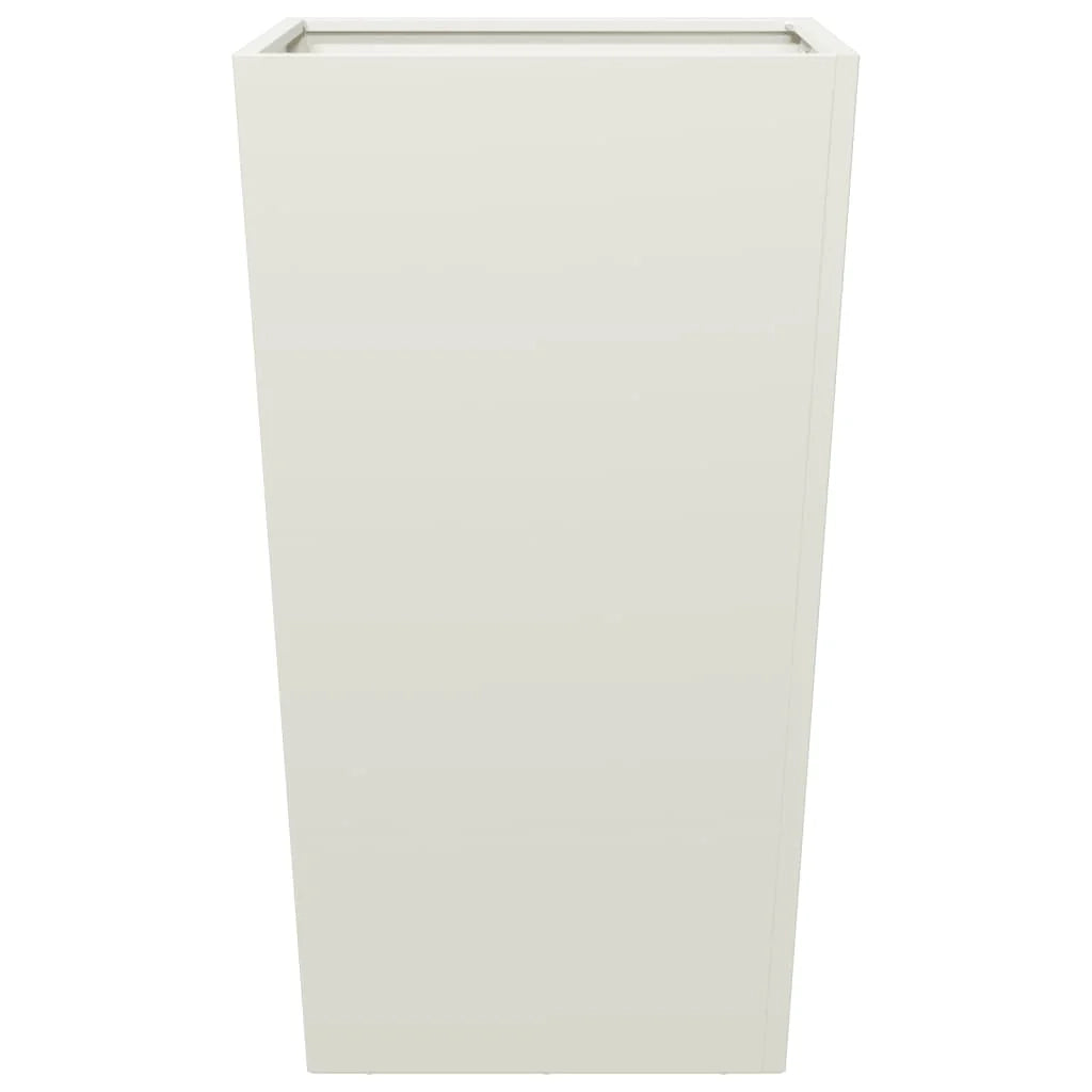 Fioriera rialzata per piante fiori giardino terrazze set da 2 45 x 45 x 75 cm acciaio bianco 02_0038979