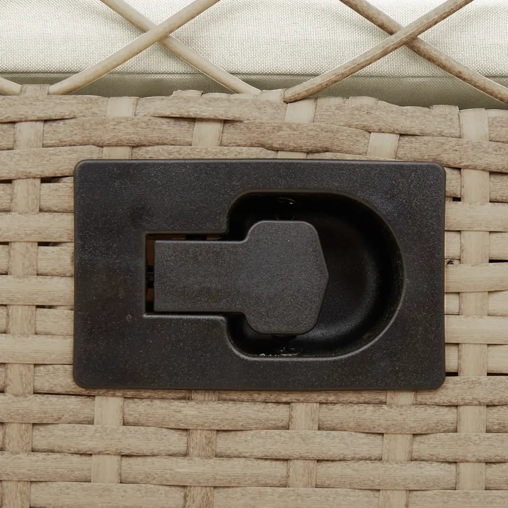 Sedie da Giardino Reclinabili 2 pz Beige Polyrattan 368665