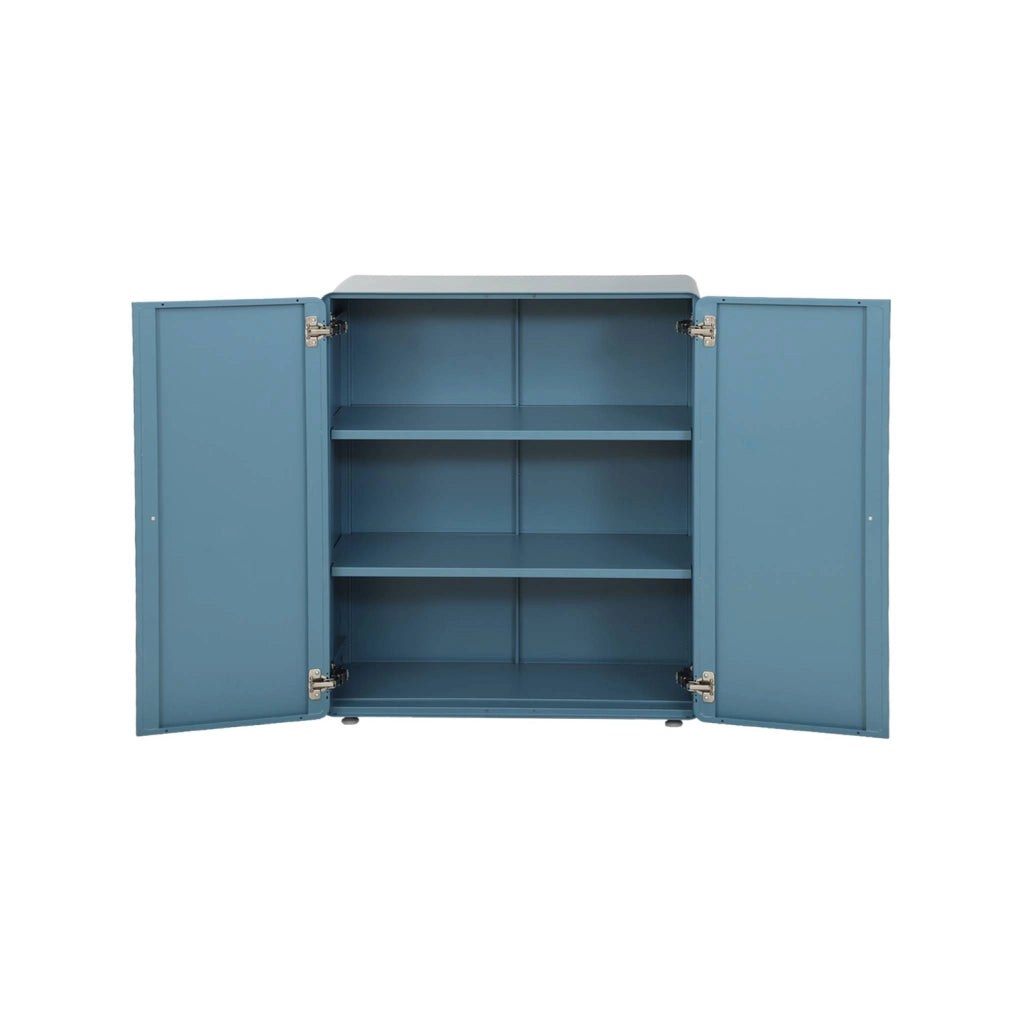 Credenza armadio metallo 2 ante, blu