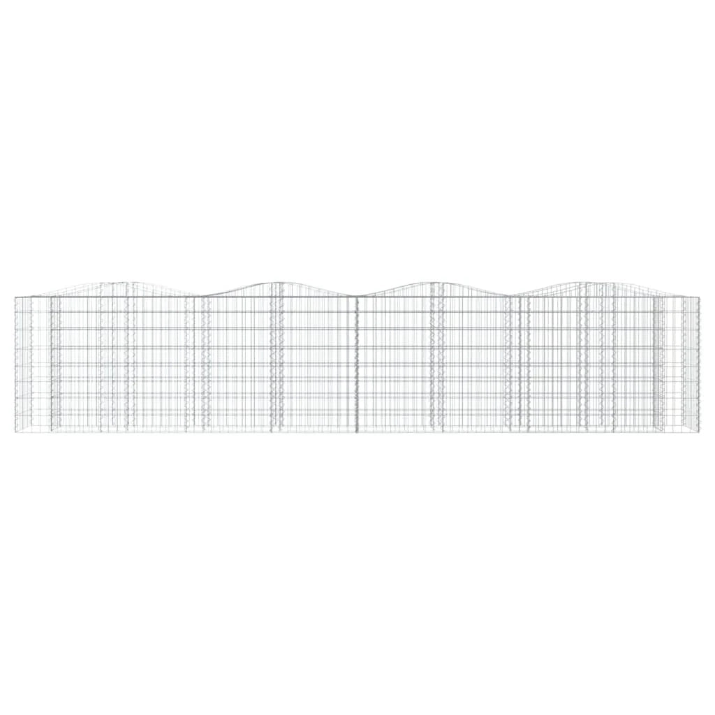 Gabbione ad arco rialzato 400 x 50 x 100 cm in ferro zincato Argento 02_0039936