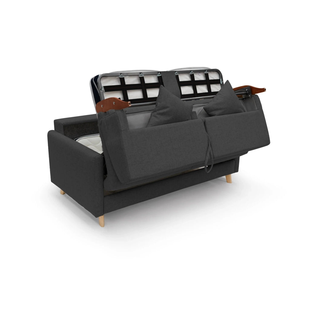 Edgar Divano letto matrimoniale in tessuto felis impermeabile T03 160 cm (mat. 120x197) antracite