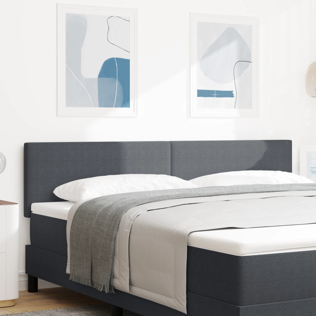 Testiera  Design Semplice Grigio Scuro 180 cm Tessuto Corduroy