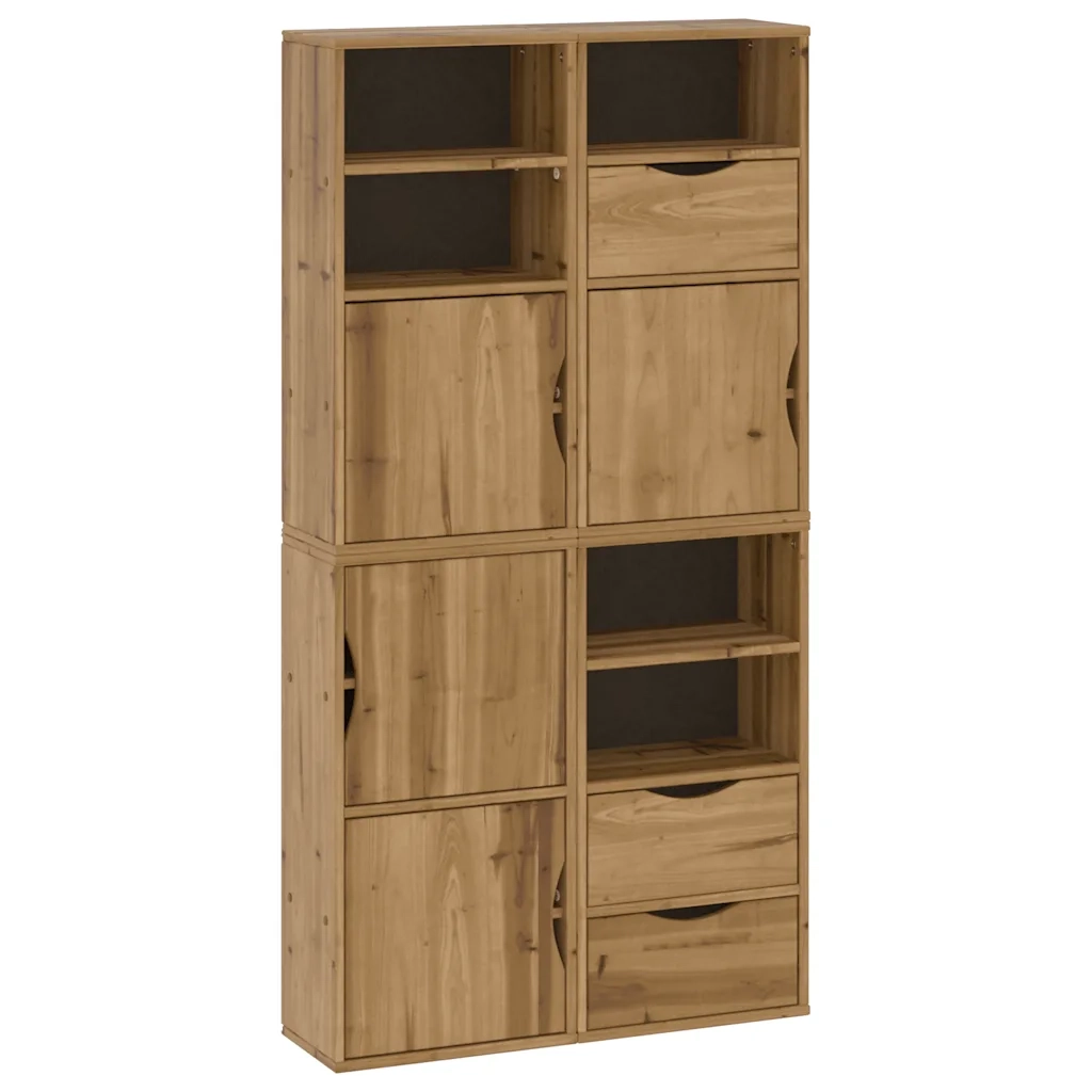 Armadietti Laterali 4 pz ODDA 40x24x79 cm Legno Massello Pino 3365350