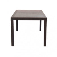 Tavolo Houston 150x90x74 h cm in Wicker Marrone