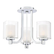 Plafoniera Quoizel Kolt cromata 3xG9 vetro opale IP44