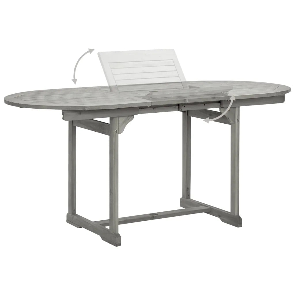 Set da Pranzo per Giardino 7 pz in Legno Massello di Acacia cod mxl 40513