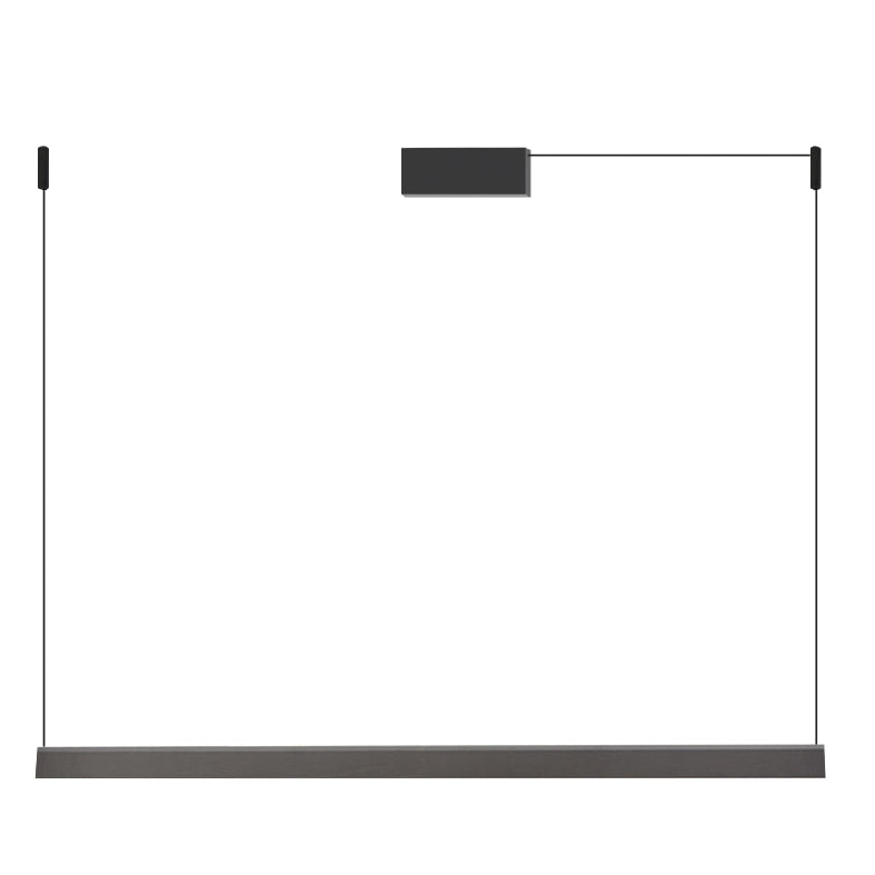 DAISHO PRO - Sospensione Orizzontale LED 42W 3000K CRI90, Finitura Titanio, IP20, Design Minimale Antiriflesso UGR<19 - Rossini Group