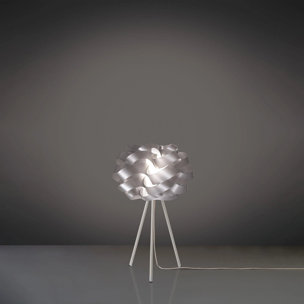 Lampada Da Scrivania Moderna Cloud Polilux ® Argento E Metallo 1 Luce E27