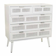 Cassettiera in legno e rete bianca 80x39,5x81h