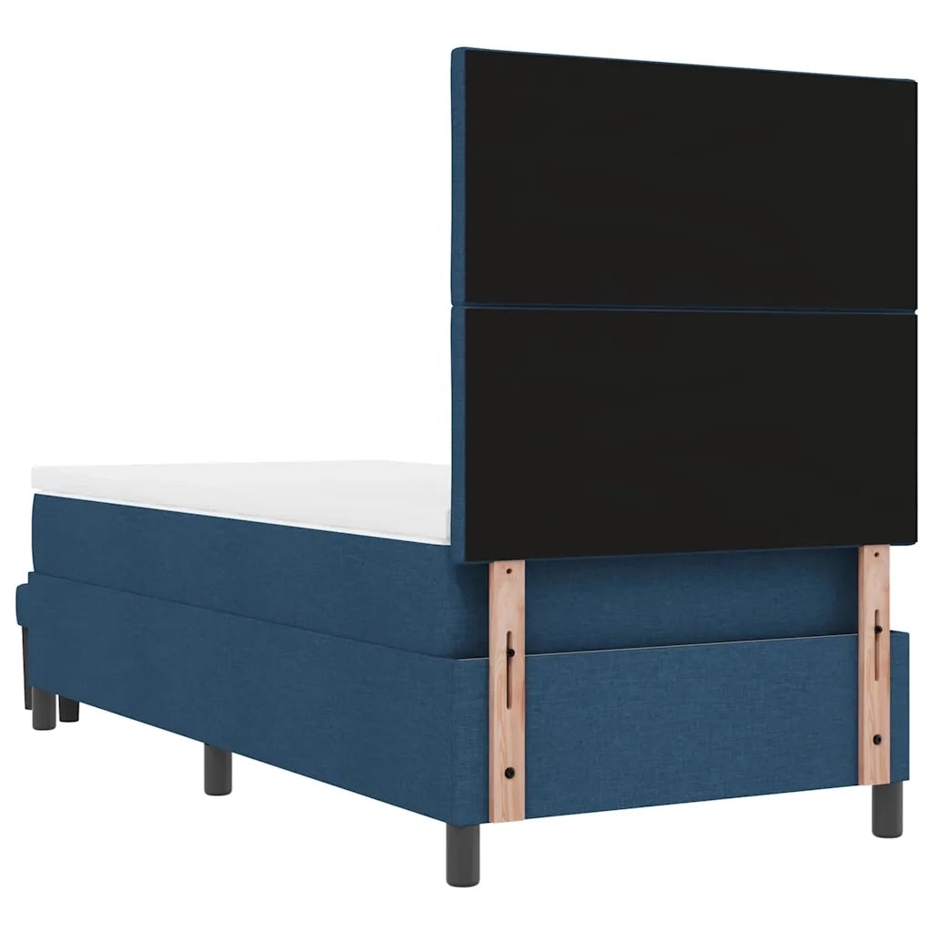 Letto a molle con cuscino con testiera Blu 90 x 190 cm Tessuto 3344113