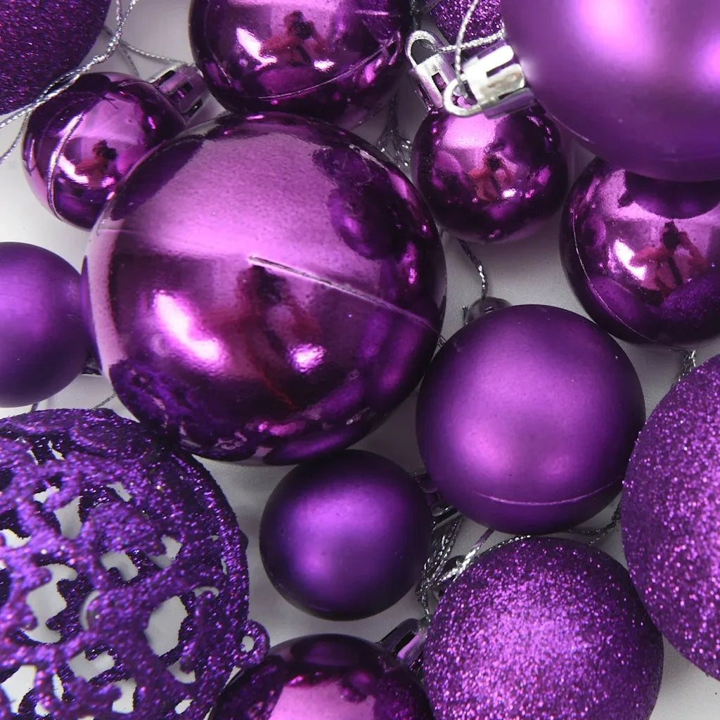Set Palline di Natale 100 pz Viola 330086