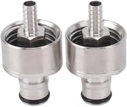 Carbonatatiedop Erosiebestendig in Rostovrij Staal, 2 Stuks, per Frisdrank, Facile da Installare, Ideale per l'Uso Domestico, Carbonato di Soda.