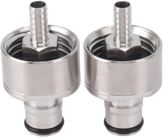 Carbonatatiedop Erosiebestendig in Rostovrij Staal, 2 Stuks, per Frisdrank, Facile da Installare, Ideale per l'Uso Domestico, Carbonato di Soda.