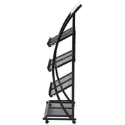 Portariviste 47x40x134 cm Nera e Bianca A4 CFW2030364