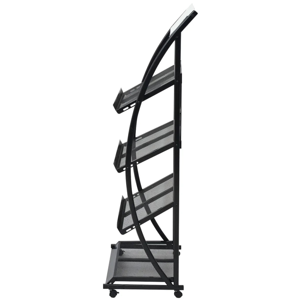 Portariviste 47x40x134 cm Nera e Bianca A4 CFW2030364