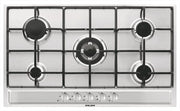Glem gas p95fxv piano cottura da 90 cm inox, comandi frontali, 5 fuochi