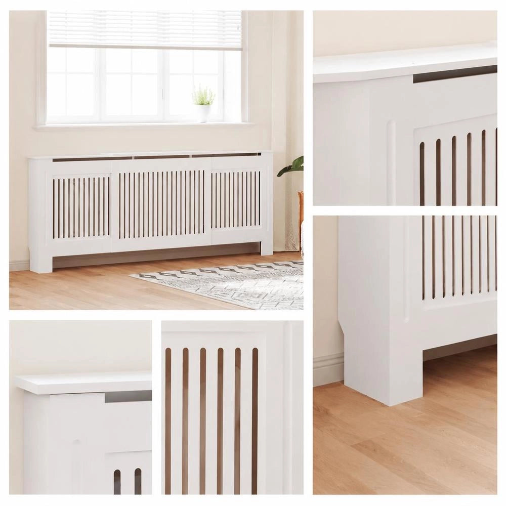 MDF Radiator Cover, White, 205 Cm