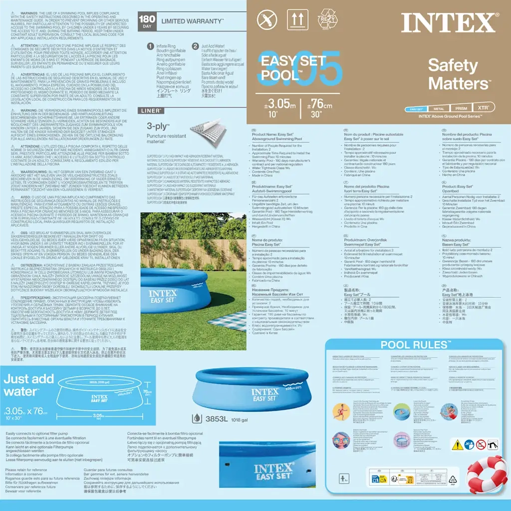 INTEX Piscina Easy Set 305x76 cm 28120NP 91476