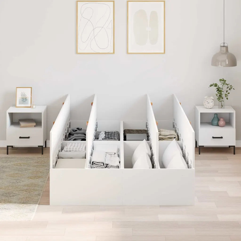 Struttura letto con contenitore Bianco 120 x 190 cm 3335421