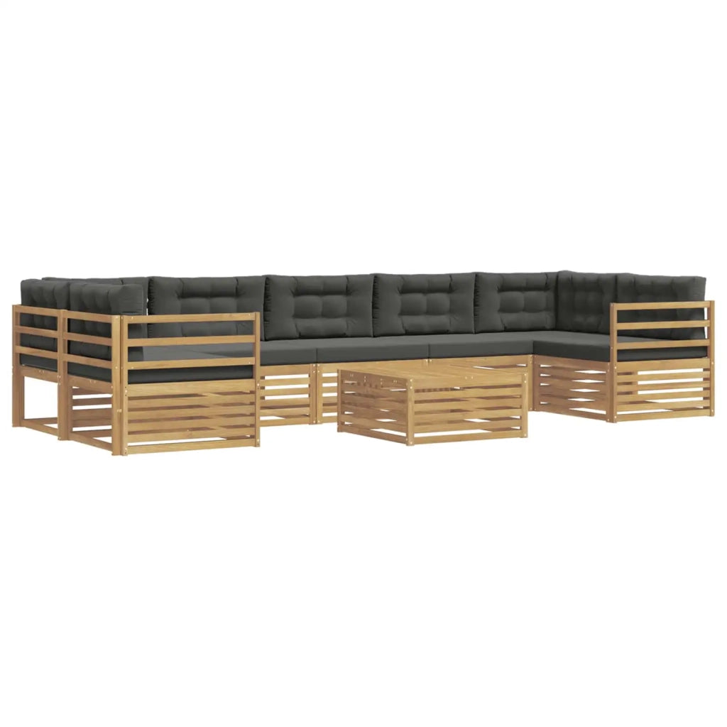 Set di divani da esterno 8 pz Bianco e Antracite 3390187