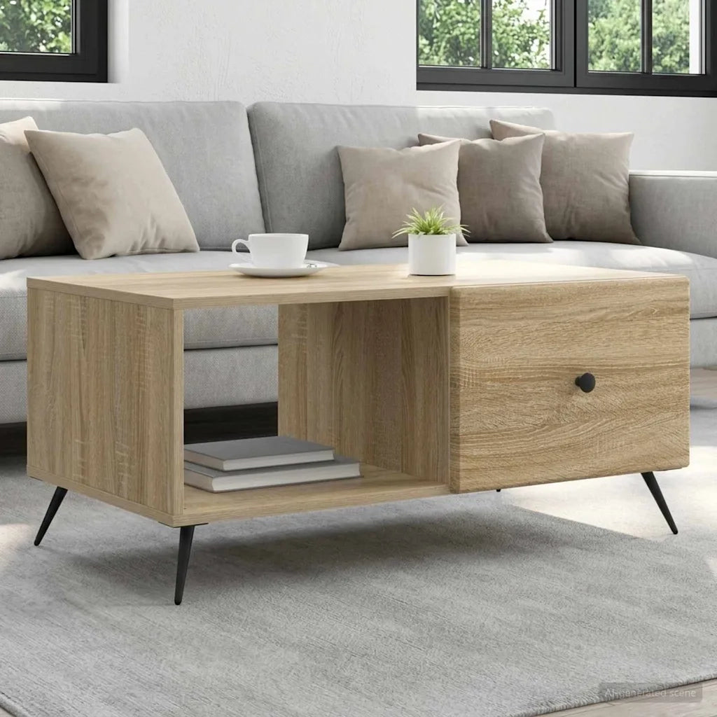 Tavolino da salotto Rovere Sonoma 90 x 50 x 40 cm 895647