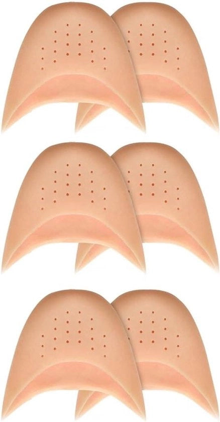 Protezione per Dita in Gel di Silice 3 Pari - Cuffie per Piedi per Scarpe da Ballo