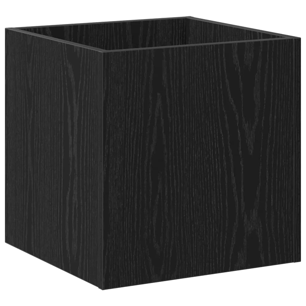 Scatola per vasi Rovere Nero 40 x 40 x 40 cm Legno multistrato CFW3744040