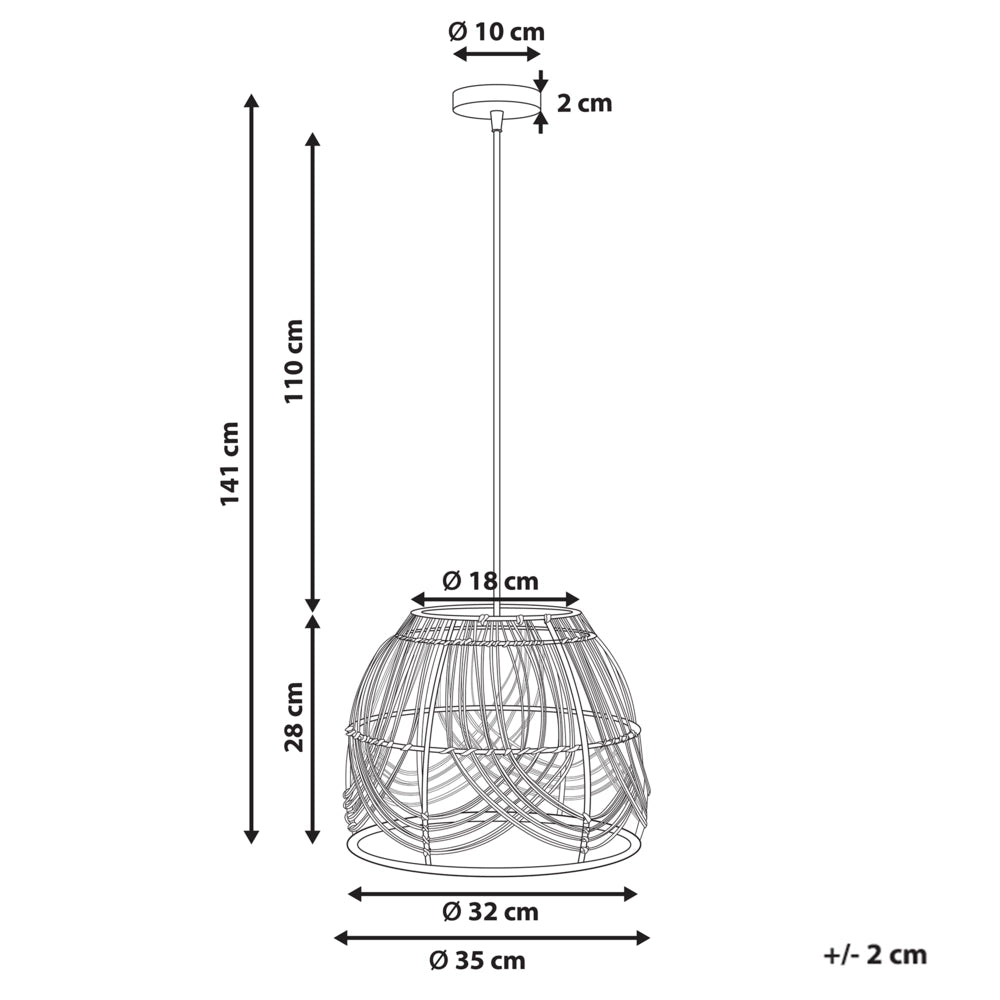 Lampada a sospensione in rattan naturale con struttura in ferro intrecciata Illuminazione fatta a mano di ispirazione boho