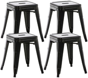 Set 4 Panchetti Impilabili Armin In Metallo nero