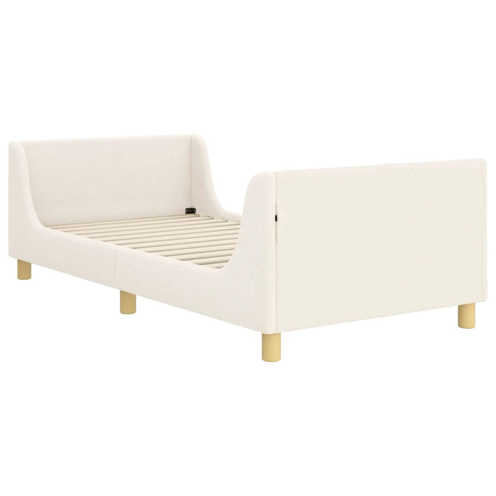 Struttura letto bambini con testata Crema 80 x 200 cm